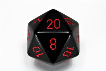 Chessex | d20 Large 34mm | Opaque | Black/red