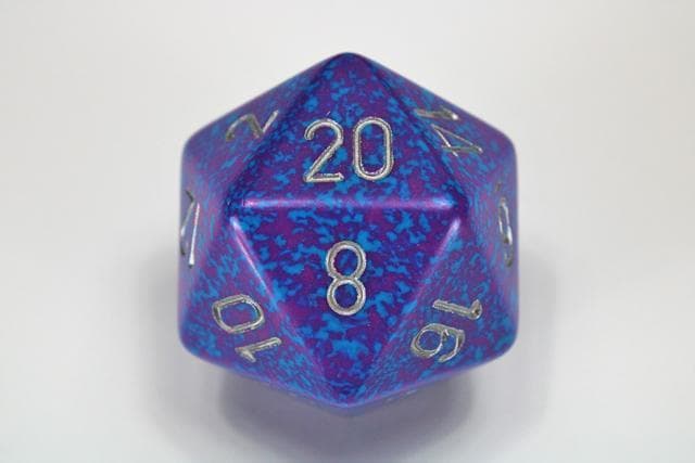 Chessex | d20 Large 34mm | Speckled | Silver Tetra