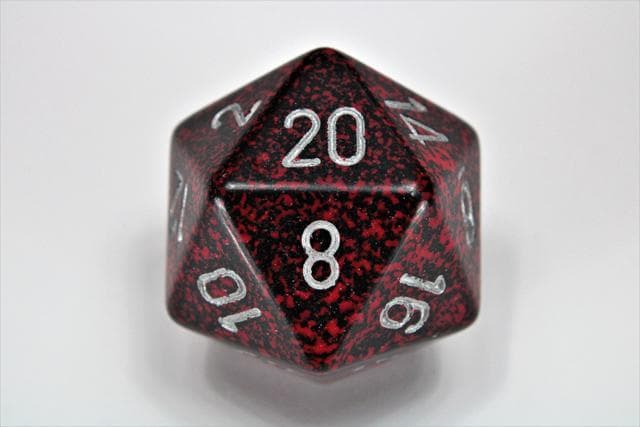 Chessex | d20 Large 34mm | Speckled | Silver Volcano