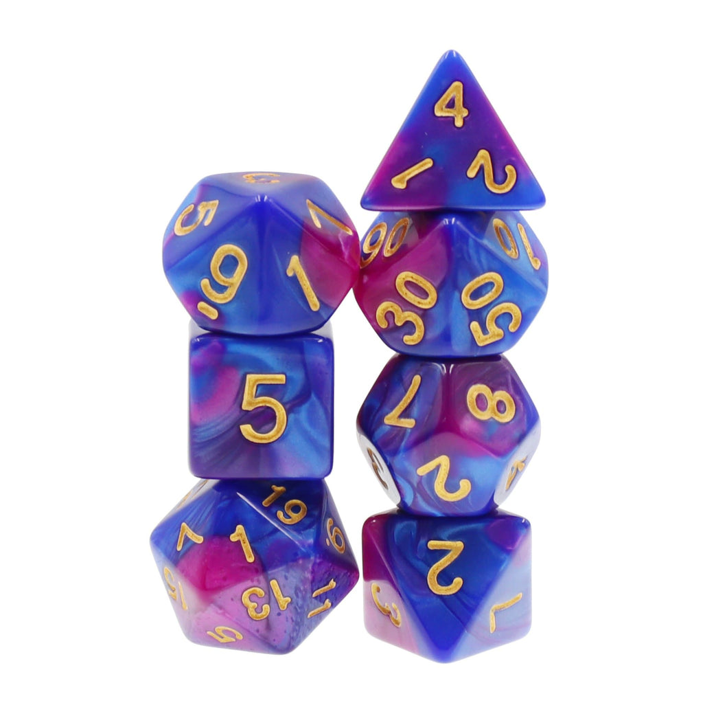 RPG Dice | Blend Purple Blue | Set of 7
