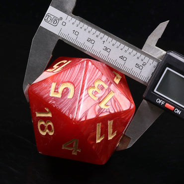 Colossal d20 (55mm) | Red Pearl w/ Gold Ink