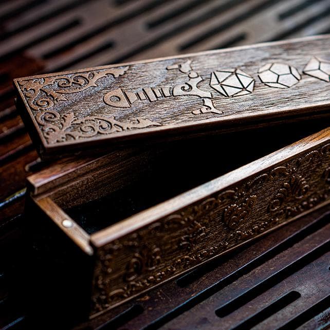 Dice Box | Wooden Wand-Style | Dark Walnut
