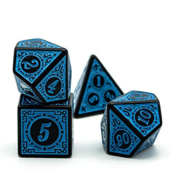 RPG Dice | "Blue Alchemy" | Set of 7
