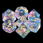 RPG Dice | "Scattered Stars" (Sharp Edged) | Set of 7