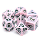 Polyhedral Dice Set | Acrylic | "Synthwave Pavement" | Set of 7 (D0139)