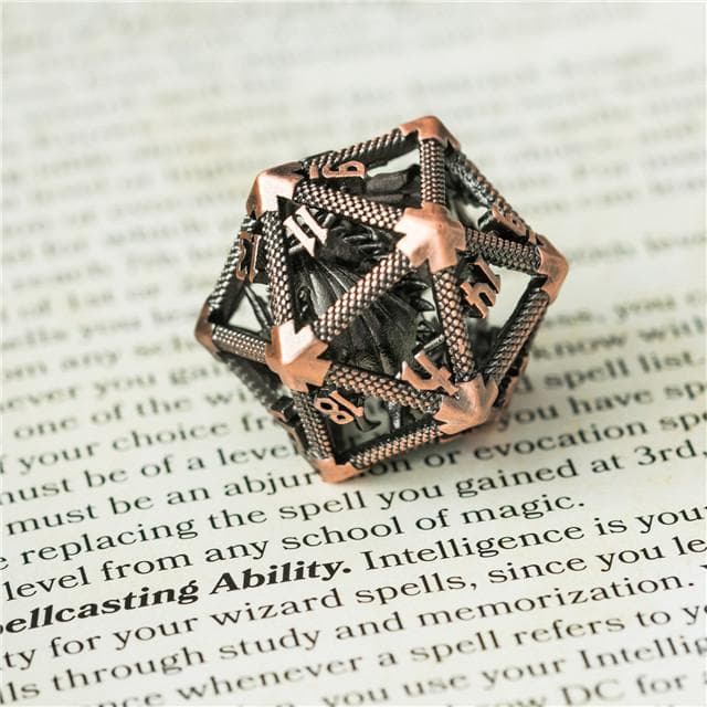 Metal Dice | Hollow "Flying Dragon" | Copper