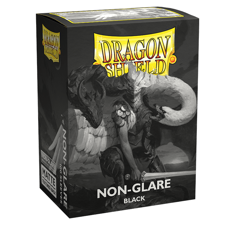 Dragon Shield | Standard Size Sleeves | 100ct | Black (Non-Glare Matte)