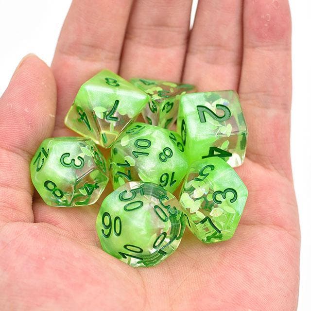 RPG Dice | "Spring Leaves" | Set of 7