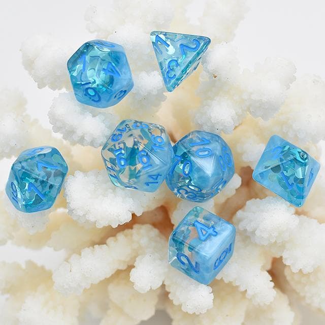 RPG Dice | "Summer Showers" | Set of 7