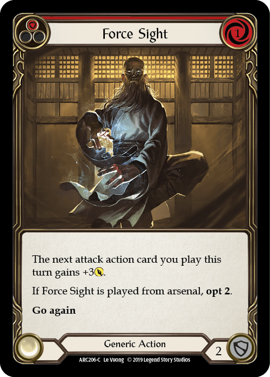 Force Sight (Red) [ARC206-C] (Arcane Rising)  1st Edition Rainbow Foil