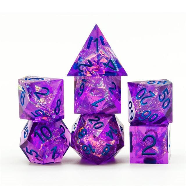 RPG Dice | "Arcane Shards" (Sharp Edged) | Set of 7