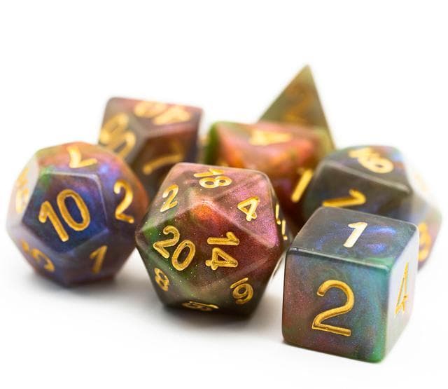 Polyhedral Dice Set | Acrylic | "Galaxy Guardians" | Set of 7 (D0076)