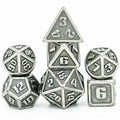 Polyhedral Dice Set | Metal | Mini Silver | Set of 7 (D1001)