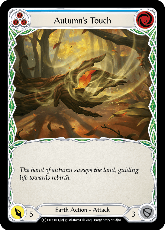 Autumn's Touch (Blue) [U-ELE130] Unlimited Rainbow Foil