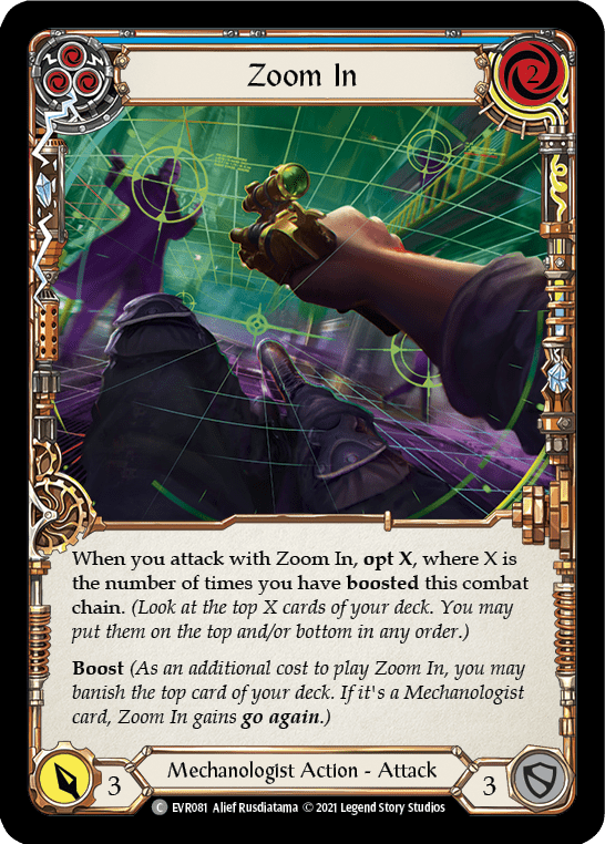 Zoom In (Blue) [EVR081] (Everfest)  1st Edition Rainbow Foil
