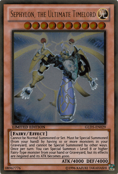 Sephylon, the Ultimate Timelord [GLD5-EN029] Gold Rare