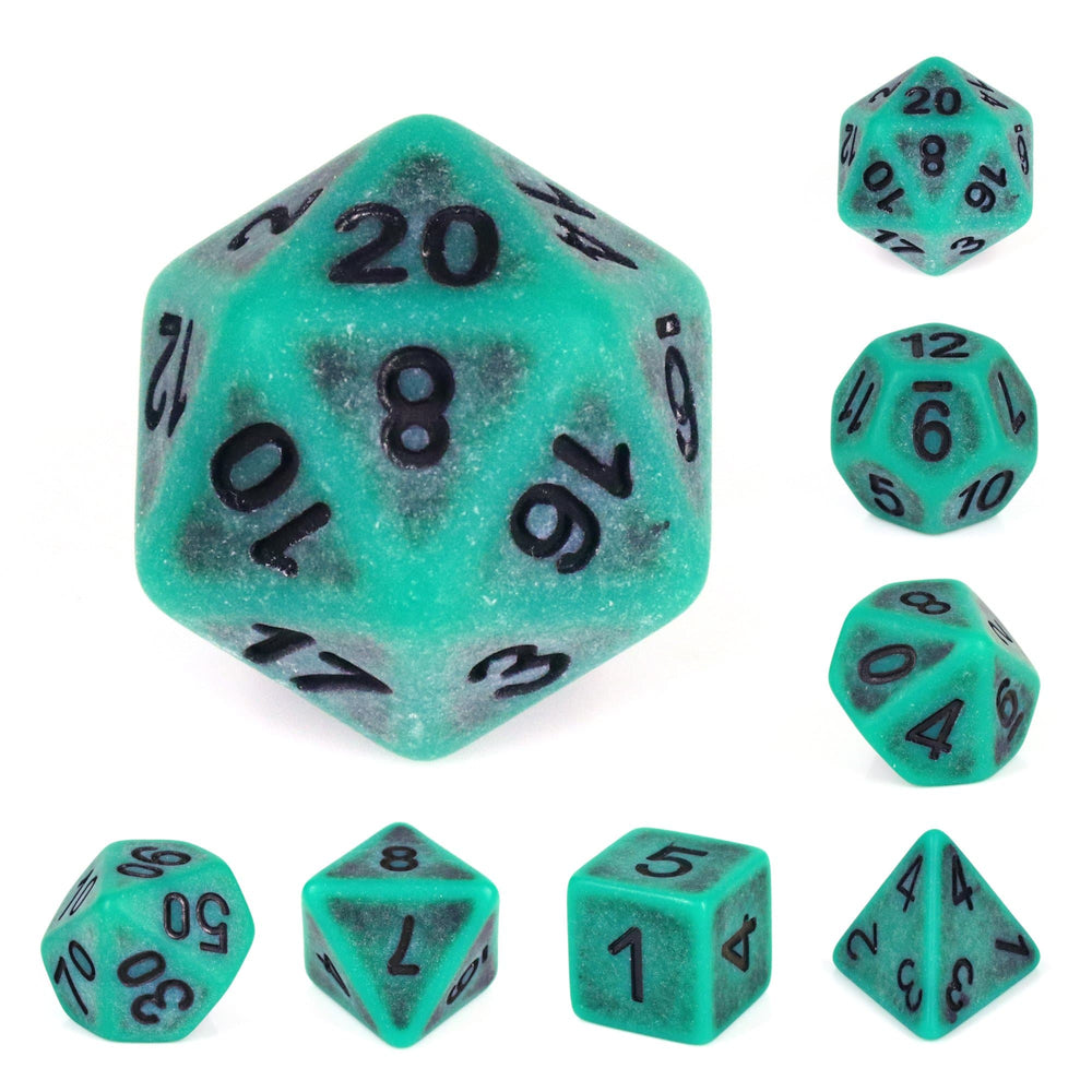 RPG Dice | "Ancient Green" | Set of 7
