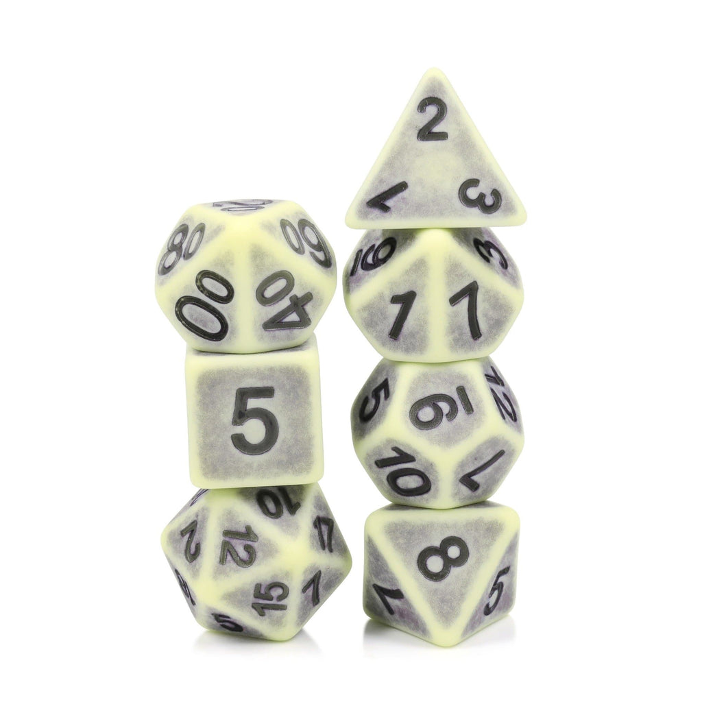 RPG Dice | "Synthwave Strata" | Set of 7