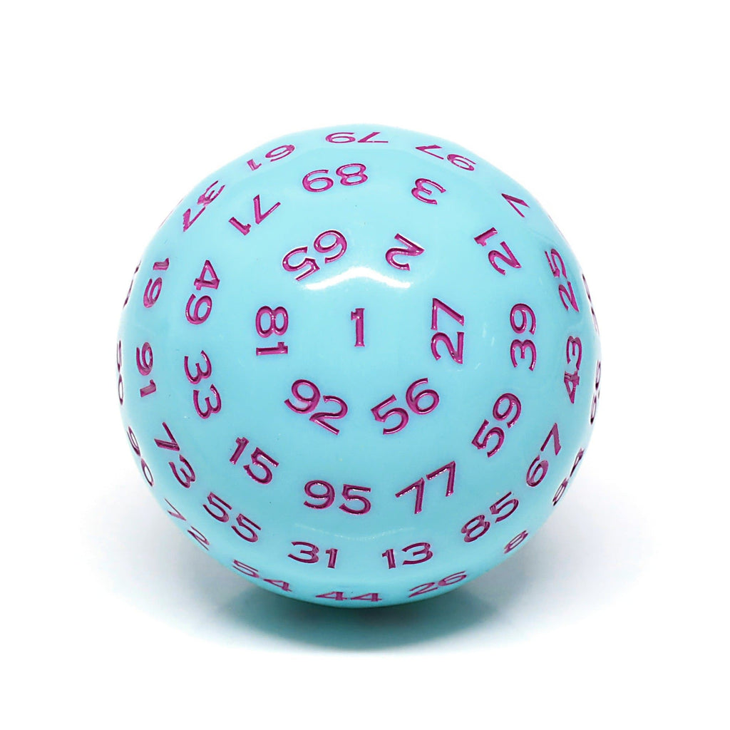 RPG Dice | d100 | Pastel Blue | Rose Ink