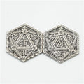 d2 | Metal d20 Coin | "Ancient Silver"