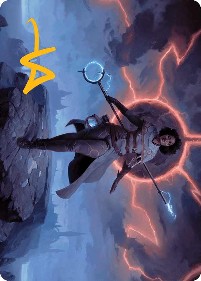 Rona, Herald of Invasion Art Card (Gold-Stamped Signature) [March of the Machine Art Series]