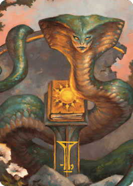 Guardian Naga Art Card (Gold-Stamped Signature) [Commander Legends: Battle for Baldur's Gate Art Series]