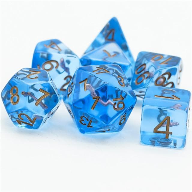 Polyhedral Dice Set | Acrylic | "Wizard's Wand" | Set of 7 (D0079)
