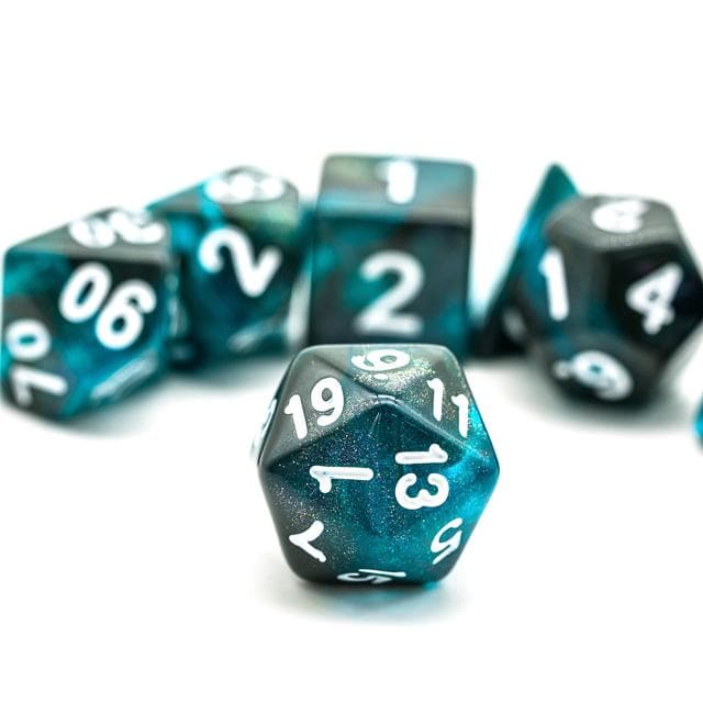 Polyhedral Dice Set | Acrylic | "Abyssal Secrets" | Set of 7 (D0116)