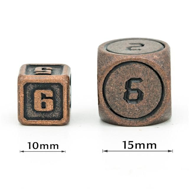 Polyhedral Dice Set | Metal | Mini Copper | Set of 7 (D1003)