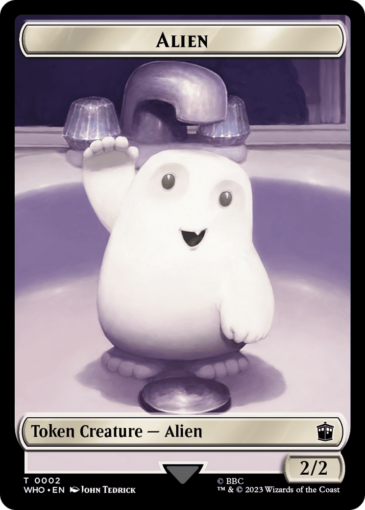Alien // Alien Salamander Double-Sided Token [Doctor Who Tokens]