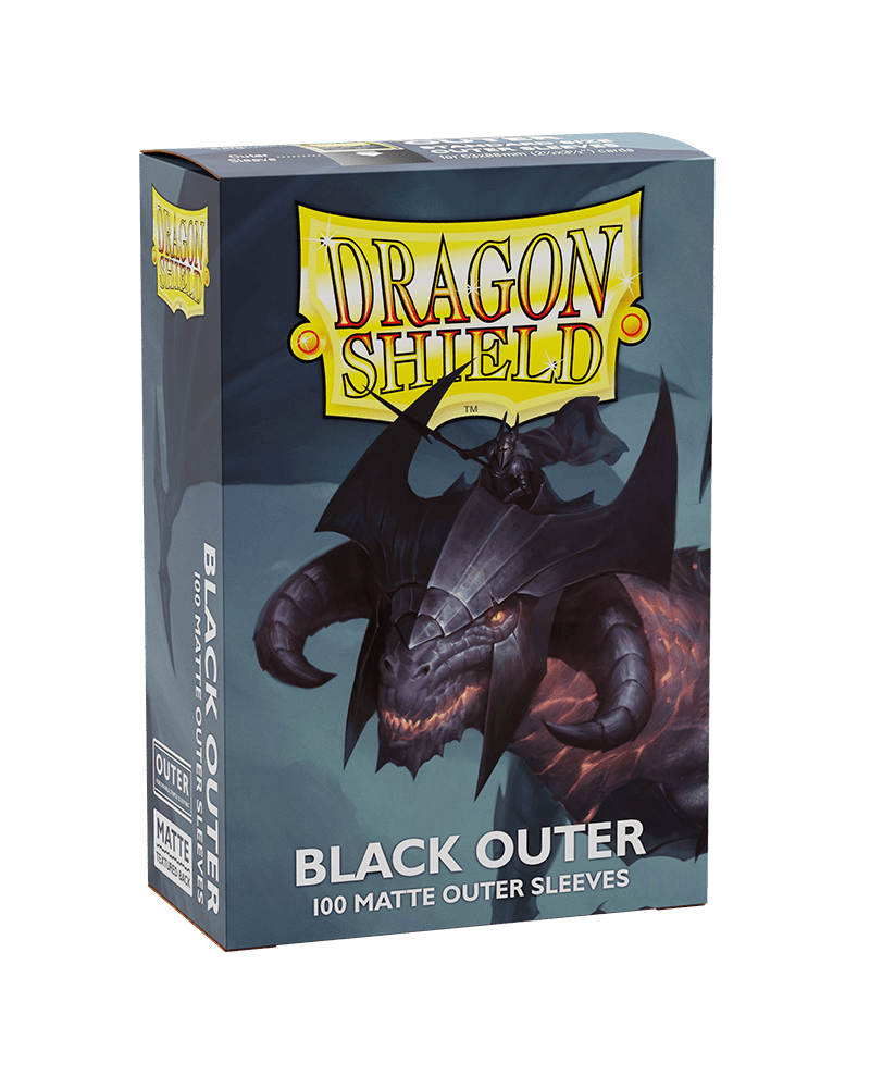 Dragon Shield | Outer Sleeves | 100ct | Black (Matte)