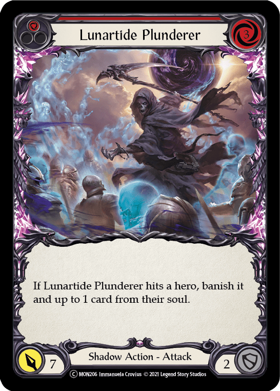 Lunartide Plunderer (Red) [U-MON206-RF] (Monarch Unlimited)  Unlimited Rainbow Foil