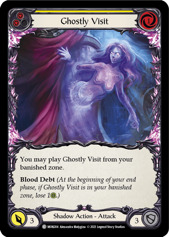 Ghostly Visit (Yellow) [MON204-RF] (Monarch)  1st Edition Rainbow Foil