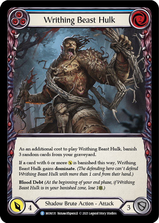 Writhing Beast Hulk (Blue) [MON131-RF] (Monarch)  1st Edition Rainbow Foil