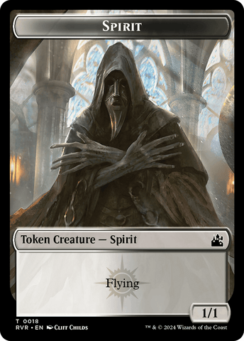 Spirit (0018) // Zombie Double-Sided Token [Ravnica Remastered Tokens]