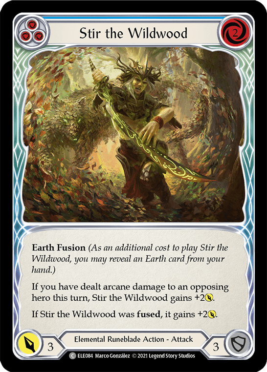 Stir the Wildwood (Blue) [ELE084] (Tales of Aria)  1st Edition Normal