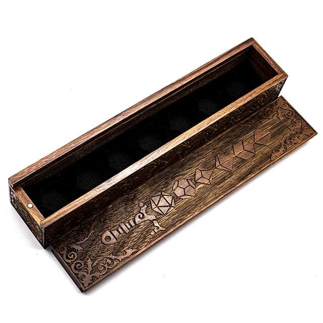 Dice Box | Wooden Wand-Style | Dark Walnut