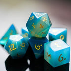 Gemstone Dice | Blue Agate | Set of 7