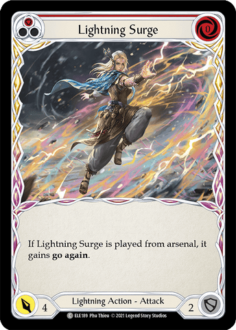 Lightning Surge (Red) [ELE189] (Tales of Aria)  1st Edition Rainbow Foil