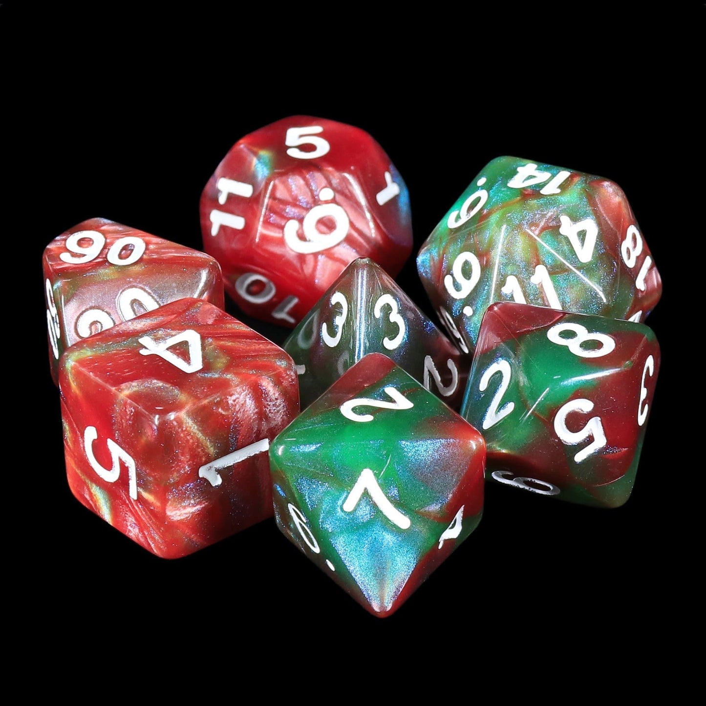 Polyhedral Dice Set | Acrylic | "Pandaemonium Revel" | Set of 7 (D0134)