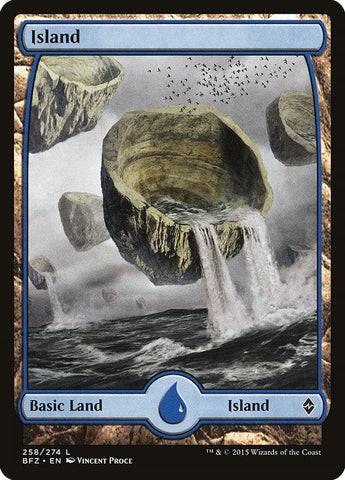 Island (258) (Full Art) [Battle for Zendikar]