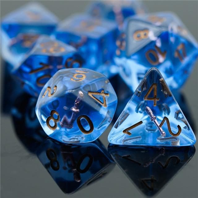 Polyhedral Dice Set | Acrylic | "Wizard's Wand" | Set of 7 (D0079)