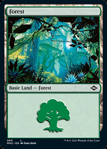 Forest (490) (Foil Etched) [Modern Horizons 2]