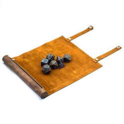 Leather Dice Mat & Case - Brown