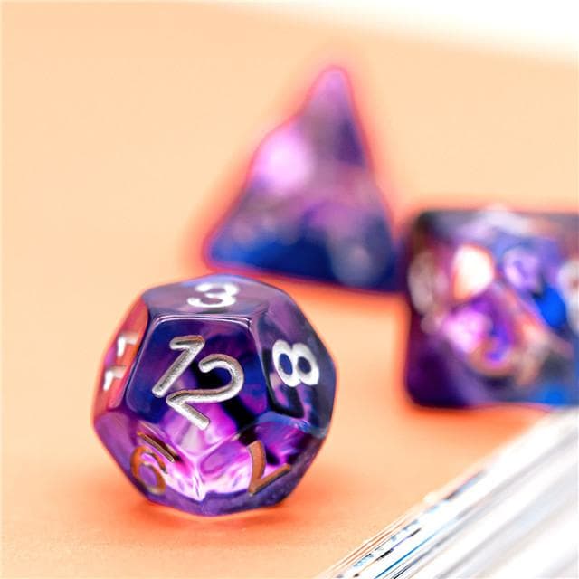 Polyhedral Dice Set | Resin | "Sea Dragon's Eye" | Set of 7 (D0112)