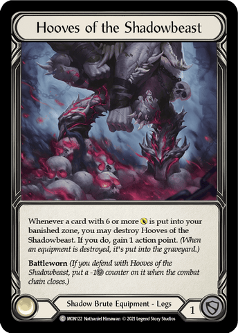Hooves of the Shadowbeast [MON122-CF] (Monarch)  1st Edition Cold Foil