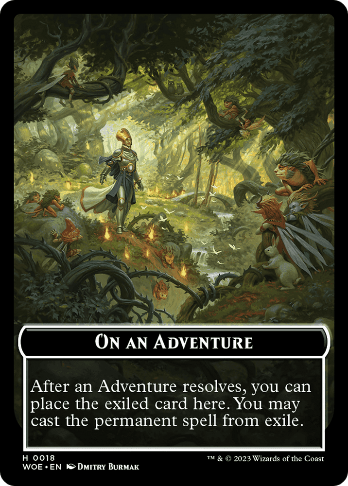 Wicked Role / Cursed Role // Emblem - On An Adventure Double-Sided Token [Wilds of Eldraine Tokens]