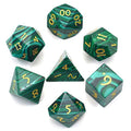 Gemstone Dice | Malachite | Set of 7