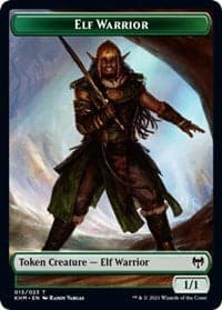 Elf Warrior // Replicated Ring Double-Sided Token [Kaldheim Tokens]