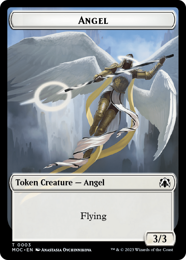 Angel (3) // Demon Double-Sided Token [March of the Machine Commander Tokens]